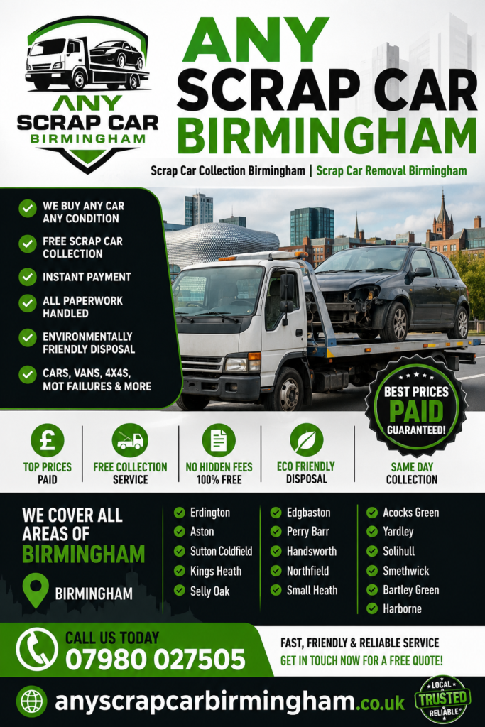 Scrap Car Collection Birmingham Scrap Car Removal Birmingham